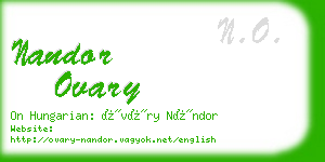 nandor ovary business card